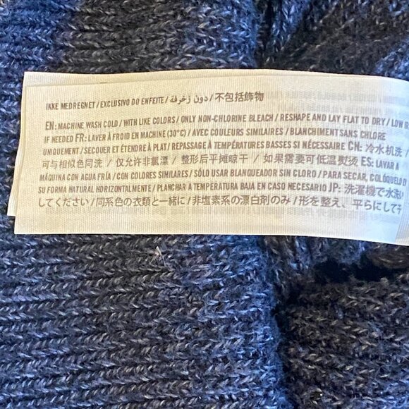 Abercrombie & Fitch Sleeveless Ribbed Knit Turtleneck Sweater S Blue #223N - Picture 7 of 8